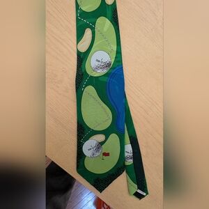 Stylish Green Golf-Themed Tie